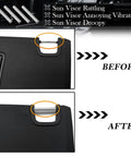 Heavy Duty Sun Visor Repair Kit For Jeep Wrangler JK JKU 2007 To 2017 Four Piece Visor Tube Set installation before and after