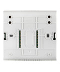 Back view of VisionPro Digital Thermostat For Home Or Small Business 3 Heat 2 Cool System RedLINK Wireless Ready white model