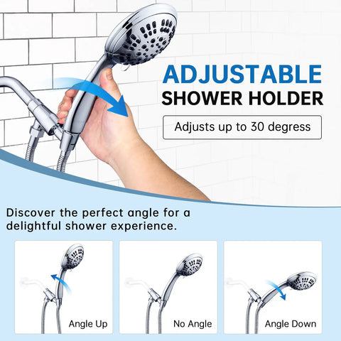Hand adjusting Metal Shower Head Holder For Handheld Showers Built Tough Adjustable Universal Shower Arm Mount Chrome Finish Brass