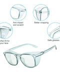 Three Pack Anti Fog Safety Goggles With Side Shields For Women And Men Clear Lenses Protective Eyewear Scratch Resistant Dust Pollen