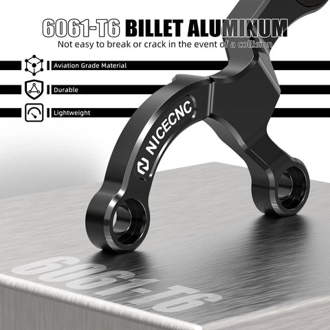 6061-T6 billet aluminum Gear Shift Stabilizer For Yamaha Tenere 700 MT-07, showing durable aviation-grade material.