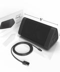 Angle 3 4th Gen Portable Bluetooth Speaker With 12W Stereo Sound 24 Hour Playtime Rich Bass 100 Foot Wireless Range Waterproof shown with cable