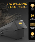 5 Pin TIG Welding Foot Pedal With 16 Ft Cable Adjustable 0 To 250 Amps Non Slip Surface Amperage Control For Precise Arc Compatible With Most 5 Pin TIG Welders And Pro Series Machines with boot on pedal