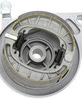 Mini Bike Drum Brake Assembly With Cover Shoes Replacement For Baja Warrior Heat MB165 MB200 196cc 200cc 6.5HP Motorsports