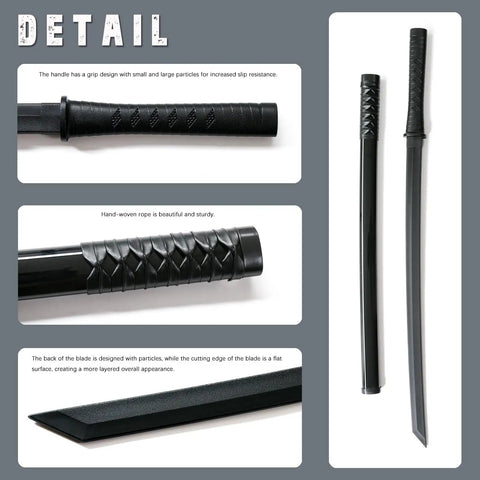 Details of Polypropylene Katana Training Sword Set With Dope Display Stand Non Sharp Samurai Blade For Safe Practice Realistic Look