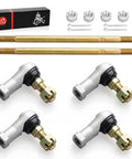 Beefy Heavy Duty Tie Rod End Kit For ATVs And UTVs Fits Big Bear 400 Bruin 350 Grizzly 350 400 450 Wolverine 350 450 Kodiak 400 450 Models 2000 2012 Includes All Hardware For Quick Easy Installation, 2 tie rods and 4 ends