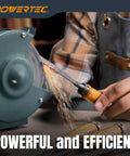 Heavy Duty 6 Inch Aluminum Oxide Grinding Wheel With Diamond Dresser 100 Grit Tool Sharpener in use sharpening tools.