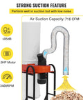 Pro Grade Portable Dust Collector With 716 CFM Vortex Cyclone System, 1.5 HP Motor, showing airflow and filter design
