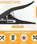Heavy Duty 15 mm Round Hole Punch Tool For Paper, 20 Sheets Capacity, Precise Circle Puncher with spring-loaded design, side view