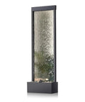 72-inch Mirror Waterfall Fountain with Stones and Lights for indoor outdoor Zen decor create a calming vibe in your living room office patio or entryway