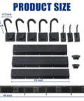 Wall Mount Bike Storage Rack For 5 Bikes And 3 Helmets, Heavy Duty Indoor Garage Organizer With 8 Hooks And 3 Rails