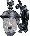 Carriage House Two Light Outdoor Wall Lantern In Oriental Bronze Finish With Water Glass Shade For Front Doors And Entryways