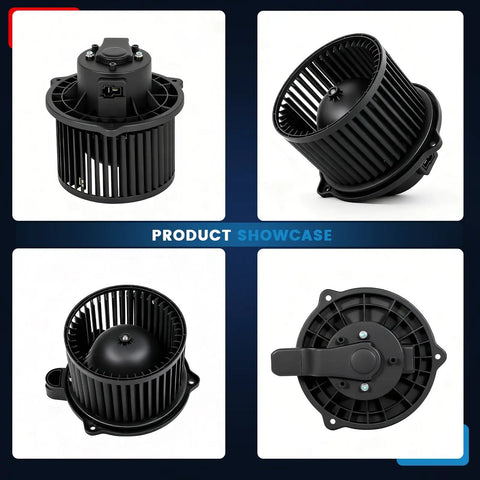 Front HVAC Heater Blower Motor Fan For Kia Soul 2014 To 2019 1.6L And 2.0L Hatchback product showcase from multiple angles.