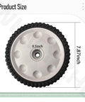 Two Pack Eight Inch Front Wheel Drive Assembly For Walk Behind Mowers Fits MTD Troy-Bilt Craftsman, plastic and rubber wheel.