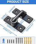 Built Tough Heavy Duty Zinc Alloy Gate Latch Lock with screws and measurements displayed in millimeters and inches