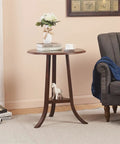 Smooth Industrial TV Table With Open Storage Shelves, Solid Pine Legs And Rounded Corners, Quick Setup For Living Room Or Home Office, Retro Brown Finish Brings Serious Chill Vibes.