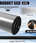 Eight Pack Pipe Insulation Foam Tubes With Self Adhesive Aluminum Foil Wrap For Spigot And Outdoor Pipes 0.59 Inch Thick Details