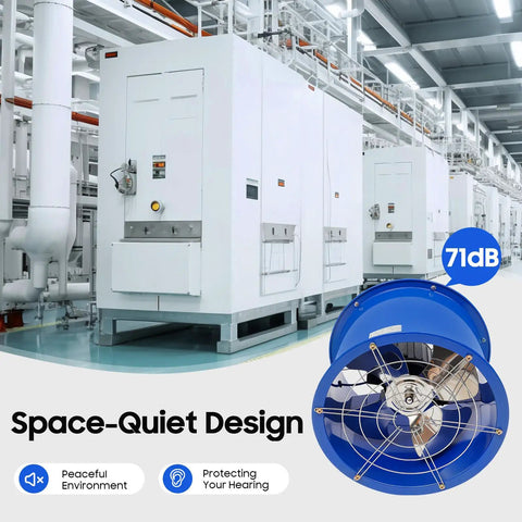 16 Inch Industrial Axial Blower For Paint Booth Exhaust And Big Time Ventilation With Explosion Proof Safe Design