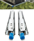 Beefy Heavy Duty 36-Inch Drawer Slides With 3-Fold Full Extension featuring smooth blue caps for heavy load storage
