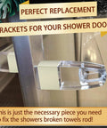 Clear Acrylic Shower Door Towel Bar Brackets For Framed Sliding Glass Doors Replacement For Basco And Alumax Towel Rods
