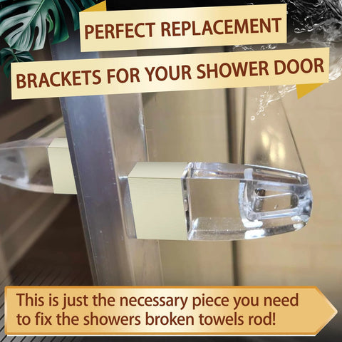 Clear Acrylic Shower Door Towel Bar Brackets For Framed Sliding Glass Doors Replacement For Basco And Alumax Towel Rods