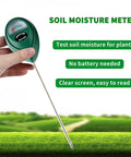 Soil Moisture Meter For Plants, Easy Plant Water Meter And Hygrometer, No Battery Needed, Indoor Outdoor Moisture Sensor angled view