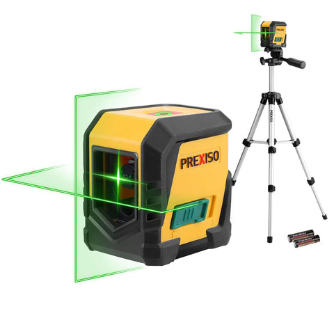 Green Beam Self Leveling Laser Level With 65 Ft Range Tripod Included Cross Line Projection For Precise Picture Hanging And Home Renovation LED Indicator 31.5 Inch Tripod Uses 2 AA Batteries
