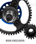 Close-up of 52T Metal Slipper Clutch Spur Gear And Center Drive Shaft Upgrade Kit For 1/10 Slash 4X4 VXL in navy blue