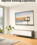 Heavy Duty Tilting TV Wall Mount For 37 To 90 Inch Flat Screens Up To 132 Pounds With Rock Solid Steel Brackets and easy installation in modern living room.