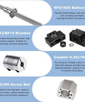 Beefy Pro Grade Linear Rail Kit with SFU1605 ballscrew, BK12/BF12 bracket, coupler, and DSG16H screw nut components displayed.