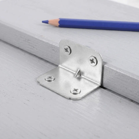 Heavy Duty L Shaped Corner Brackets For Shelves And Tables Cold Rolled Steel Right Angle Braces Strong Shelf Supports 100 Pack