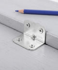 Sturdy 100pc L Shaped Corner Brackets With Holes Cold Rolled Steel Angle Brackets 90 Degree Shelf Supports For DIY Projects Silver Finish