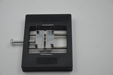 Adjustable Metal Hot Air Gun Holder With Two Fixtures For SMD Rework Soldering Station, black base close-up