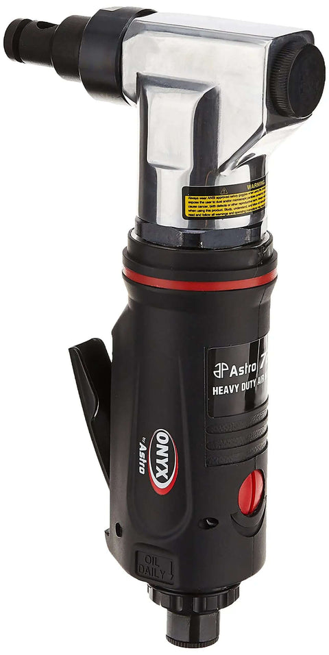 Heavy Duty Air Nibbler For Pros Blows Through 17 Gauge Cold Rolled Steel Fast Delivers Over An Inch Per Second With 3500 CPM Clean Edges Smooth Cut Quality Built For Long Hours On The Job shown in a side view