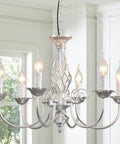 Vintage Farmhouse Crystal Branch Chandelier Bronze 9 Light Rustic Pendant Lights For Dining Room Living Room Kitchen Bedroom And Restaurant French Country Style Ceiling Fixture