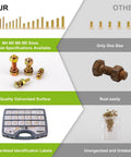 Comparison of 975-Piece Premium Grade 8.8 Fastener Kit Yellow Zinc Plated M4 M5 M6 M8 Bolts And Nuts with standard set.