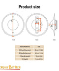 Diagram showing dimensions of Old School Medieval Steel Buckler Shield Handcrafted With Wooden Grip, 16 Gauge, 30 Cm.