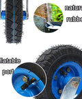 Beefy Heavy Duty Caster Wheels Set with natural rubber and inflatable port, close-up view of wheel details and texture.