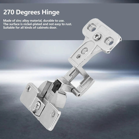 270 Degree Folding Door Corner Hinge Zinc Alloy Locking Hinge For Cabinets And Closets