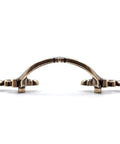 Antique Brass French Provincial Drawer Pulls Six Pack With Two And One Half Inch Hole Centers Four And Half Inch Length One And Quarter Inch Projection And One And Quarter Inch Width Zinc Alloy Shabby Chic Hardware For Dresser Nightstand Cabinet