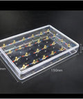Magnetic Field Demonstration Plate Teaching Kit For Physics Class, Transparent Cuboid Display With 24 Steel Needles, 150x103x20mm