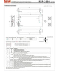Beefy 1920W Single Output AC To DC Embedded Switch Mode Power Supply Delivers 80A At 24V DC With Built In PFC Short Circuit Overload Over Voltage And Over Temperature Protections Universal Input Industrial Grade Power Solution, dimension drawing
