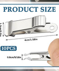 10 Pcs Mini Metal Clamps Crocodile Clips One Half Inch Wide Spring Clamps With Smooth Jaw And Five Sixteenth Inch Capacity Silver Pack