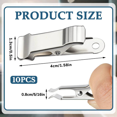10 Pcs Mini Metal Clamps Crocodile Clips One Half Inch Wide Spring Clamps With Smooth Jaw And Five Sixteenth Inch Capacity Silver Pack