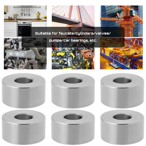 8Pcs 304 Stainless Steel Spacer Sleeves M8 Unthreaded Bushings Gaskets ID 8.2 X OD 20mm, Height 10mm for mechanical equipment