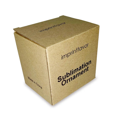 Packaging box for Bulk Pack Of 12 Sublimation Ceramic Ornaments 2.83 Inch Round White Gloss Finish Blank Hanging Ornaments