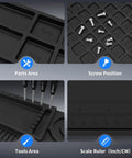 Large Soldering Mat Heat Resistant Up To 932 Fahrenheit With parts, screw, tools, and ruler areas for electronics repair