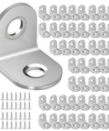100 Piece Stainless Steel L Brackets 20 By 20 MM 90 Degree Corner Brackets Set with 200 Screws for Wood Furniture Repair