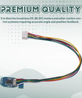 Hardcore No Nonsense High Speed BLDC Angle Encoder 14 Bit Precision Magnetic Rotary Position Sensor For Servo And Motor Control With Incremental Encoder Output In Harsh Environments, with wiring harness.