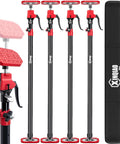 Heavy Duty Adjustable Cabinet Jacks 4 Piece Set Extends From 49 To 114 Inches with rubberized feet and carry case.